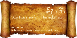 Szalisznyó Hermész névjegykártya